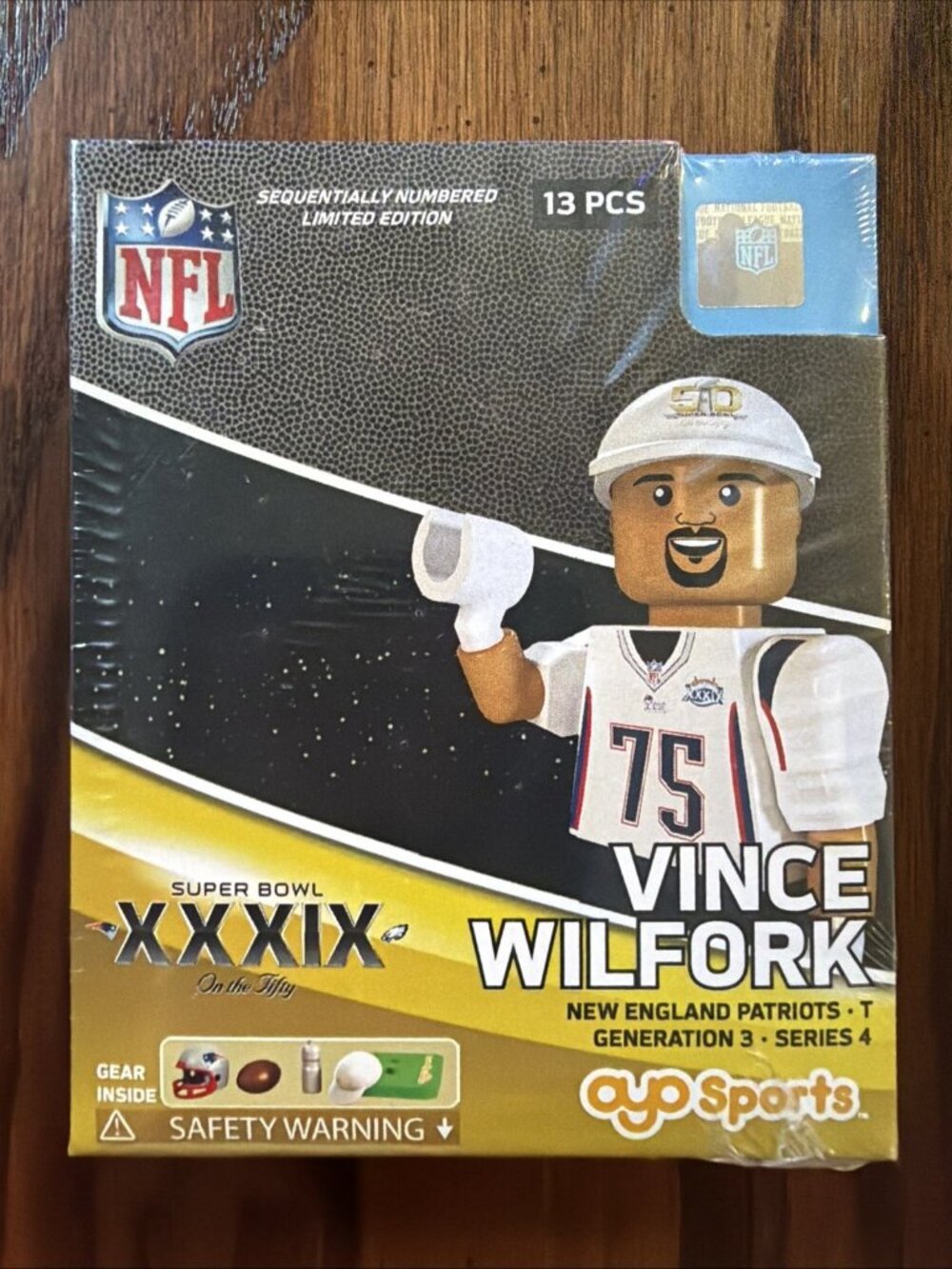 Oyo NFL Team Mini Figure‎ New England Patriots VINCE WILFORK RARE!
